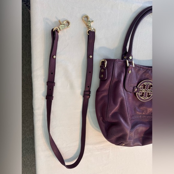 Tory Burch Purple Leather Hobo/Crossbody Great Color! - Picture 13 of 13
